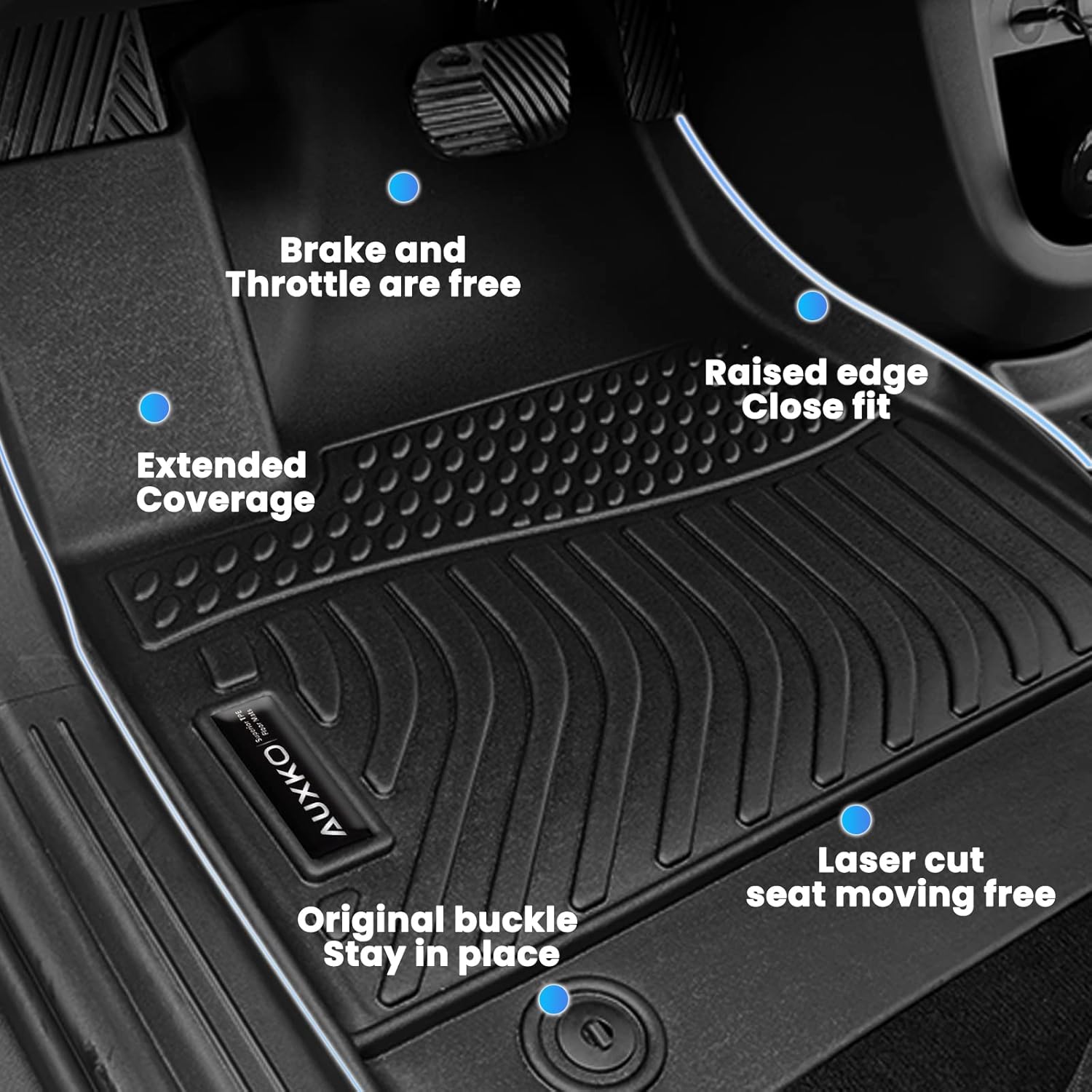 All Weather Floor Mats Cargo Mat with Backrest Mat for Kia Telluride 7&8 Seats 2020-2025 TPE Liners Accessories Guard