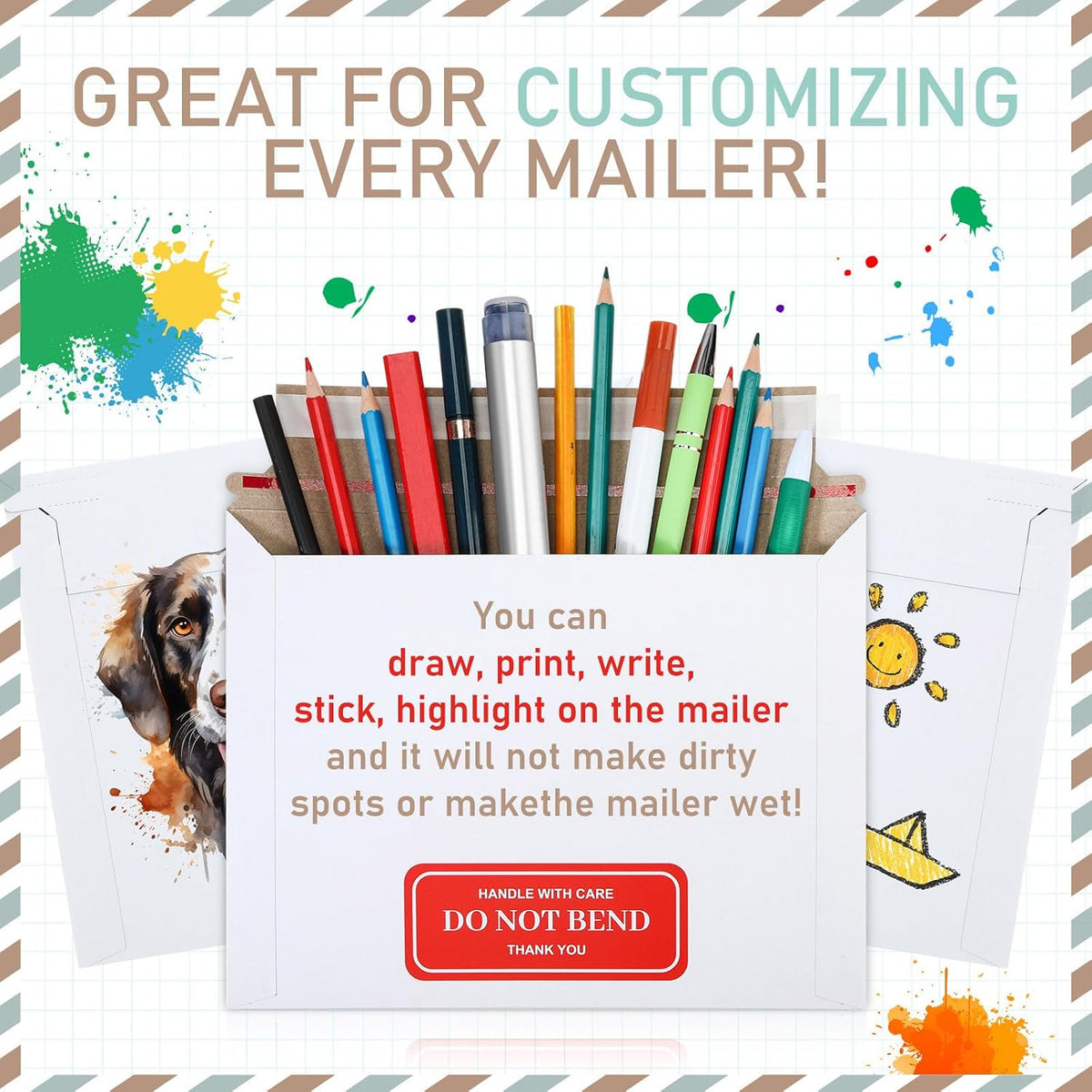 120 Pack Photo Mailers Rigid Cardboard Envelopes
