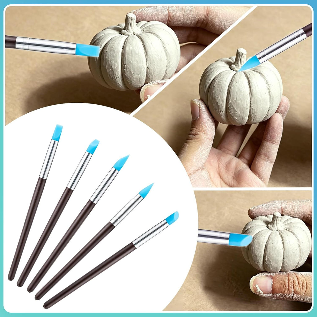 100ML Air Dry Clay Varnish and 29pcs Tool Kit, High Gloss Air Dry Clay Glaze, Sealant, Prevent Clay from Cracking