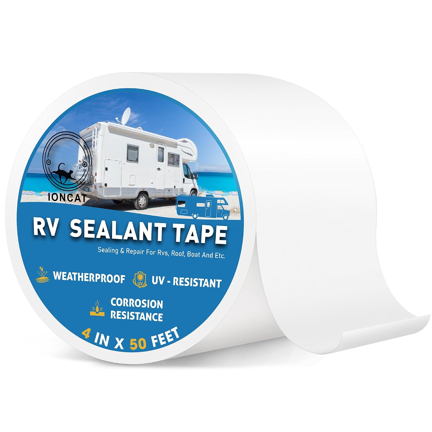 RV Roof Sealant Tape, 4 Inch X 50 Feet RV Roofing Tape, RV Roof Repair Tape