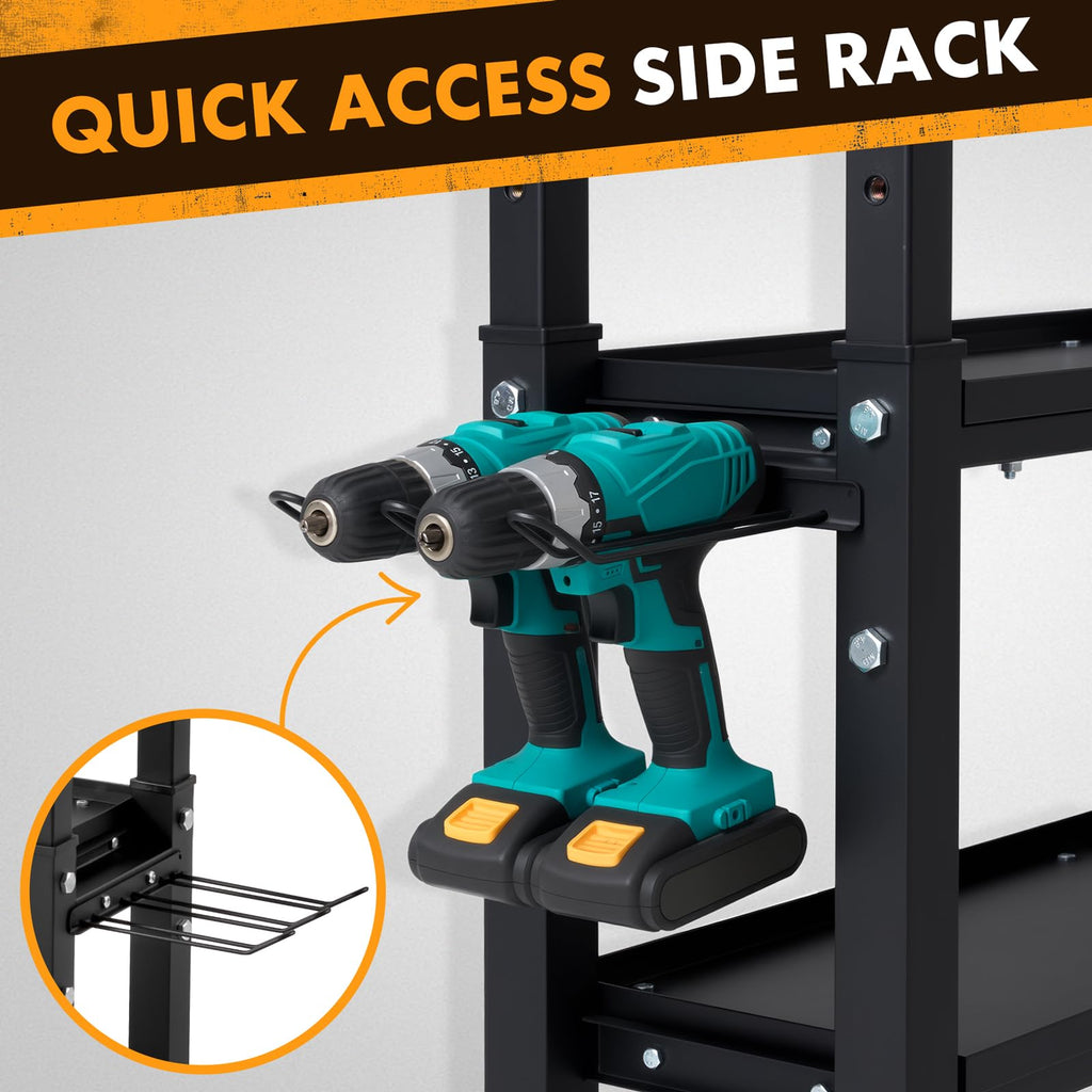 Workbench Frame, Adjustable Standing Desk Frame with Power Outlet