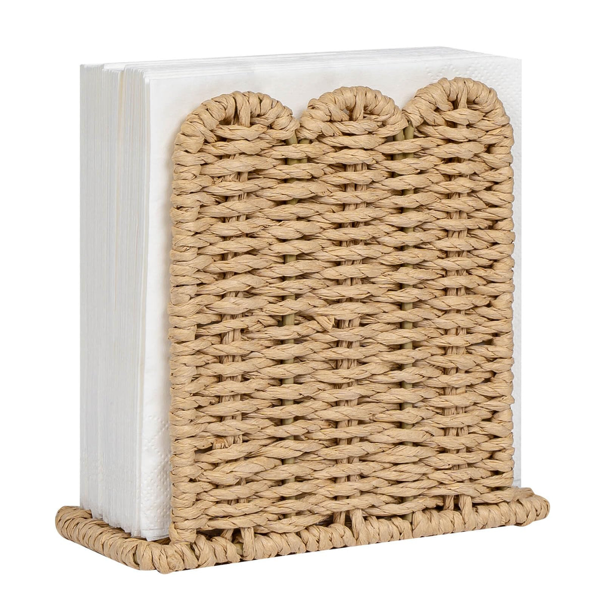 Scalloped Napkin Holder for Table Home Rustic Room Decor