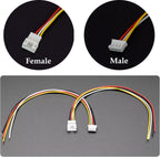 JST PH 2.0mm 4 Pin Connector, 20 PCS Male Plug and 20 PCS Female Socket, Micro Wire Connectors with 150mm Extension Cable AWG 26