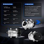 SYKRSS 58784 Air Conditioning AC Compressor with Clutch for Freightliner