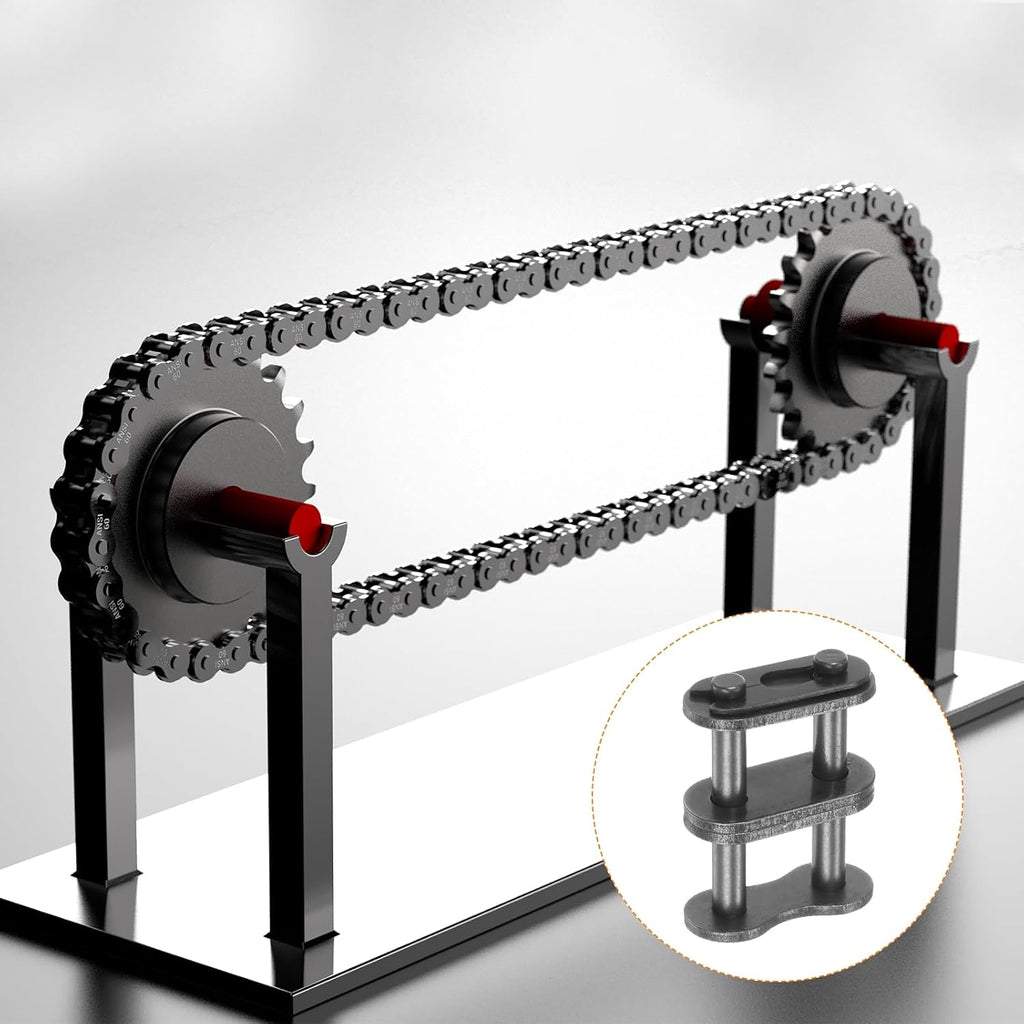 UXCELL 8Pcs #40-2/08A-2 Double Roller Chain Connecting Links 12.7mm Pitch Carbon Steel Master Connector Link