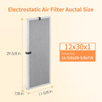 2-Pack 12x30x1 MERV 8 Reusable HVAC Electrostatic Furnace Filters