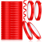 12 Pack Bag Sealer Tape 3/8 Inch Plastic Sealing Tape,100yd,Red