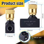 Pelopy 1 Pcs 3/8 Inch NPT Ports Hydraulic Flow Control Needle Valve