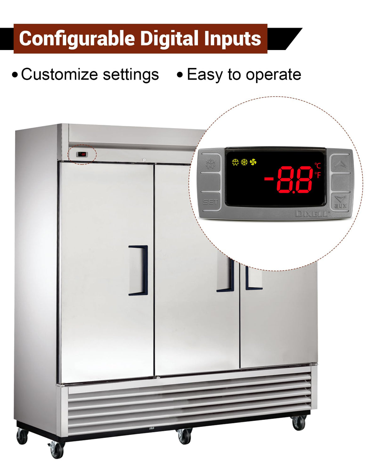 Replace Dixell XR03CX-4N0F1 Temperature Controller for 120V 50-60hz