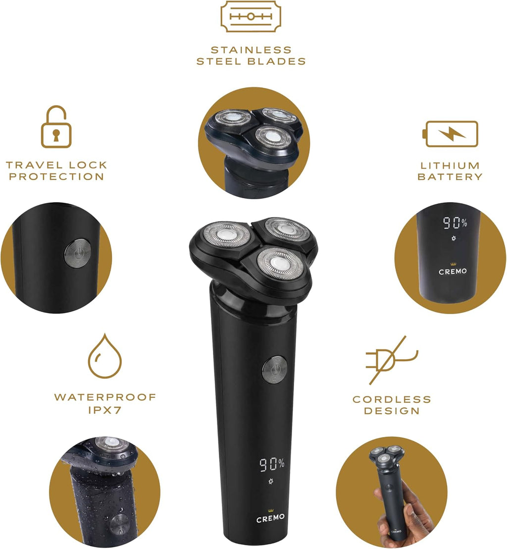 Foil Shaver for Men, USB-C Cordless Electric Razor, Multi-Foil Head | Multi-foil floating head, 2 speeds, magnetic