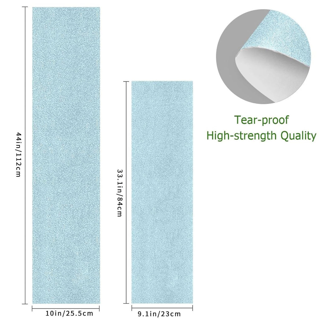 Light Blue Skateboard Grip Tape Longboard Griptape Bubble Free 10" x 44"
