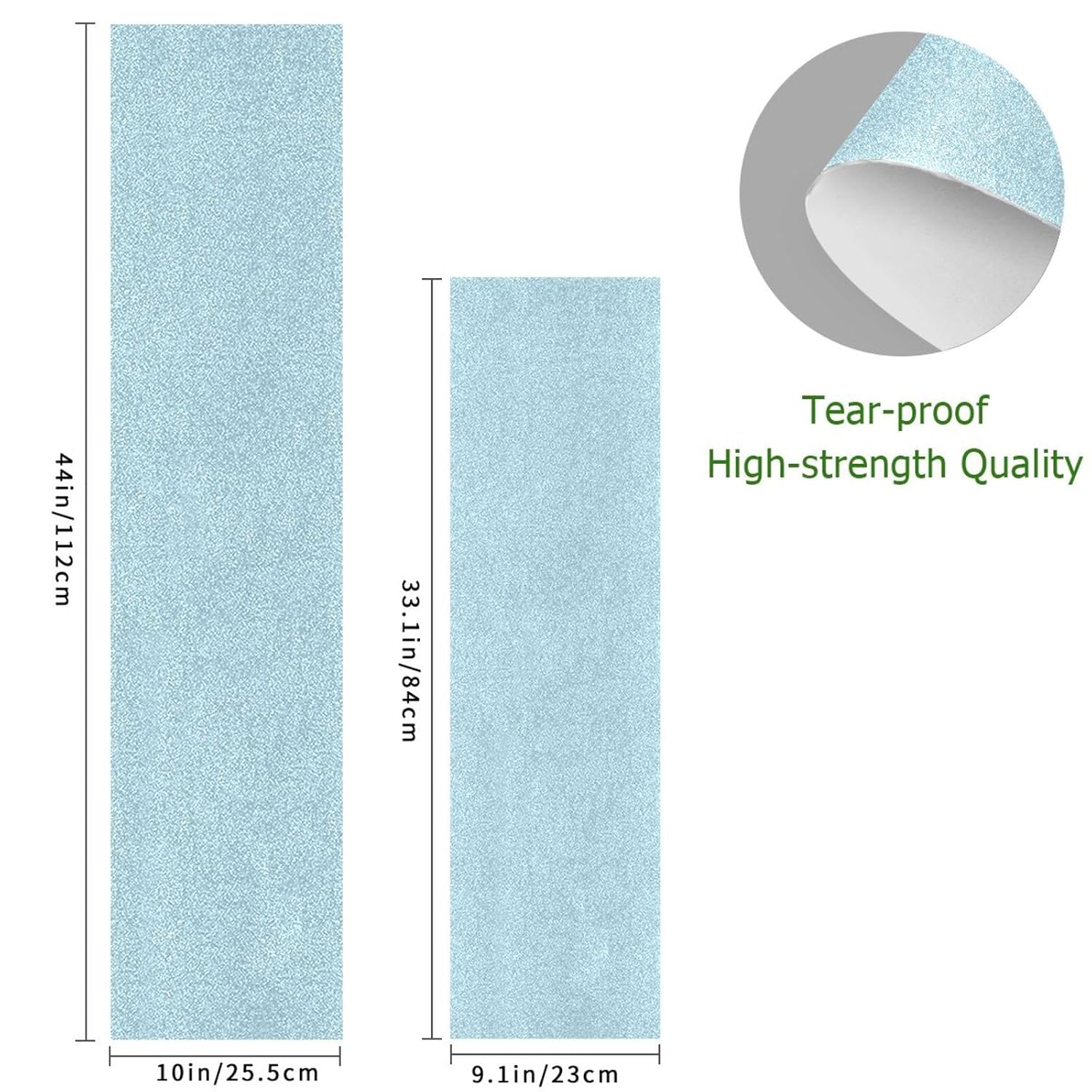 Light Blue Skateboard Grip Tape Longboard Griptape Bubble Free 10" x 44"