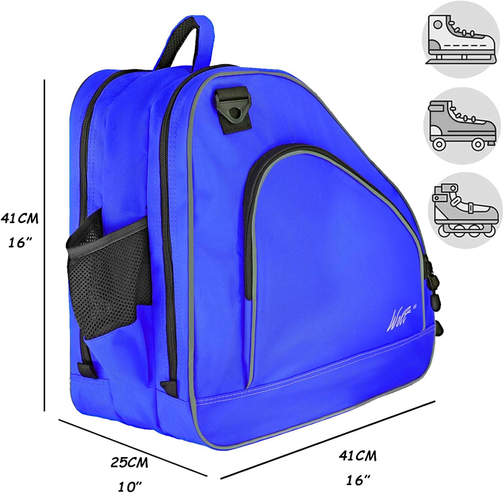 Ice Skate Bag - Roller Skate Bag, Inline Skate Bag with Adjustable Shoulder Strap for Both Youth and Adults.