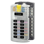 Blue Sea Systems ST Blade Fuse Block, 12 Circuits with Negative Bus