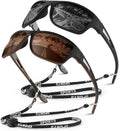 Polarized Sports Sunglasses Men Womens Fishing Running UV400 | Lightweight,Durable Frame,Tangle-free