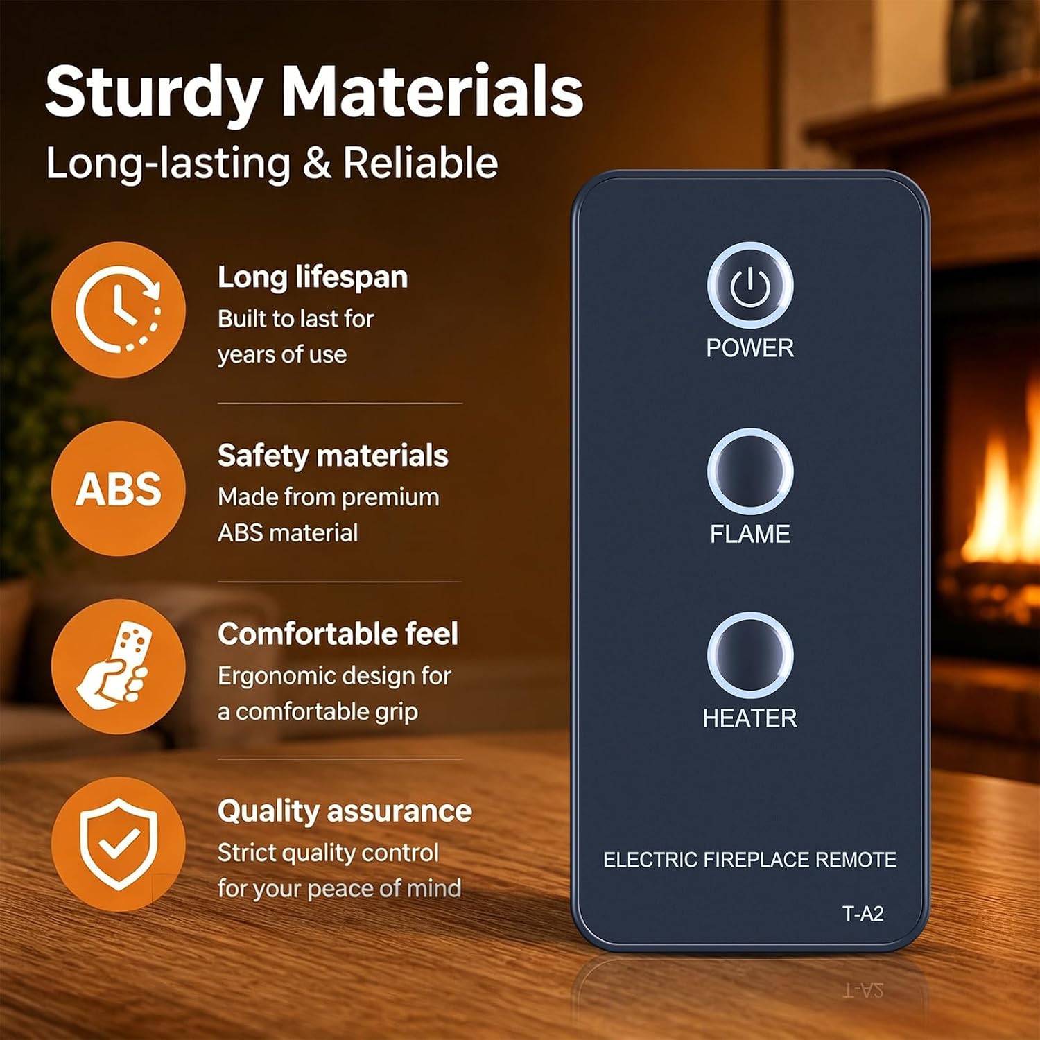 New Replacement Remote Control for Twin Star Duraflame Fireplace Heater | 28EF020GRA 33EF020GRA DFS-760-1 23EF010GRA