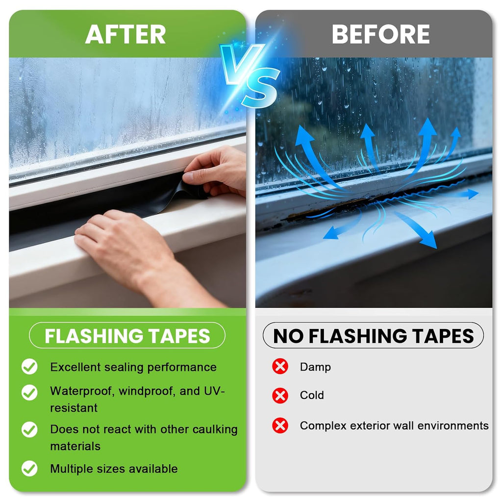 2 Pack Flashing Tape for Windows & Doors, 3.75" x 30'