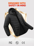 Men's Heated Jacket with Battery Pack, Electric Heating Coat