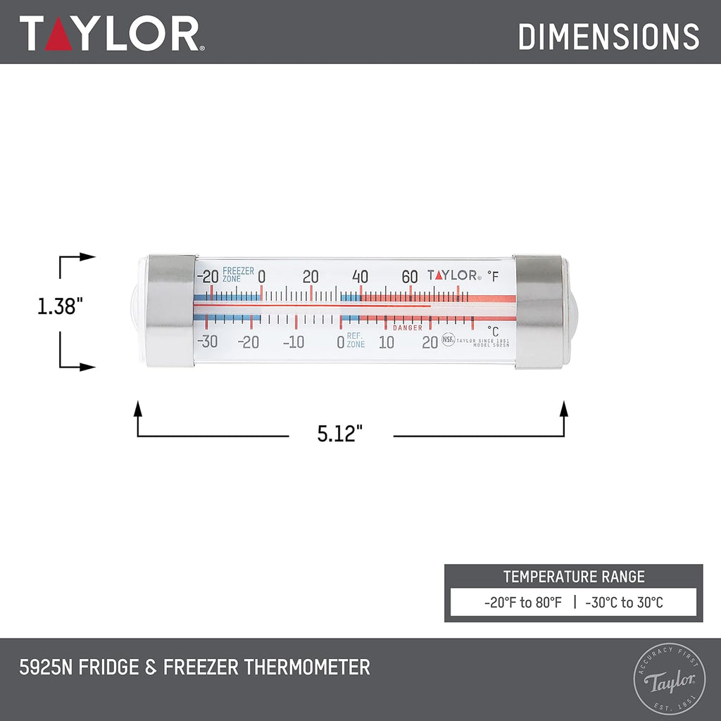 Refrigerator Freezer Tube Thermometer 2-Pack