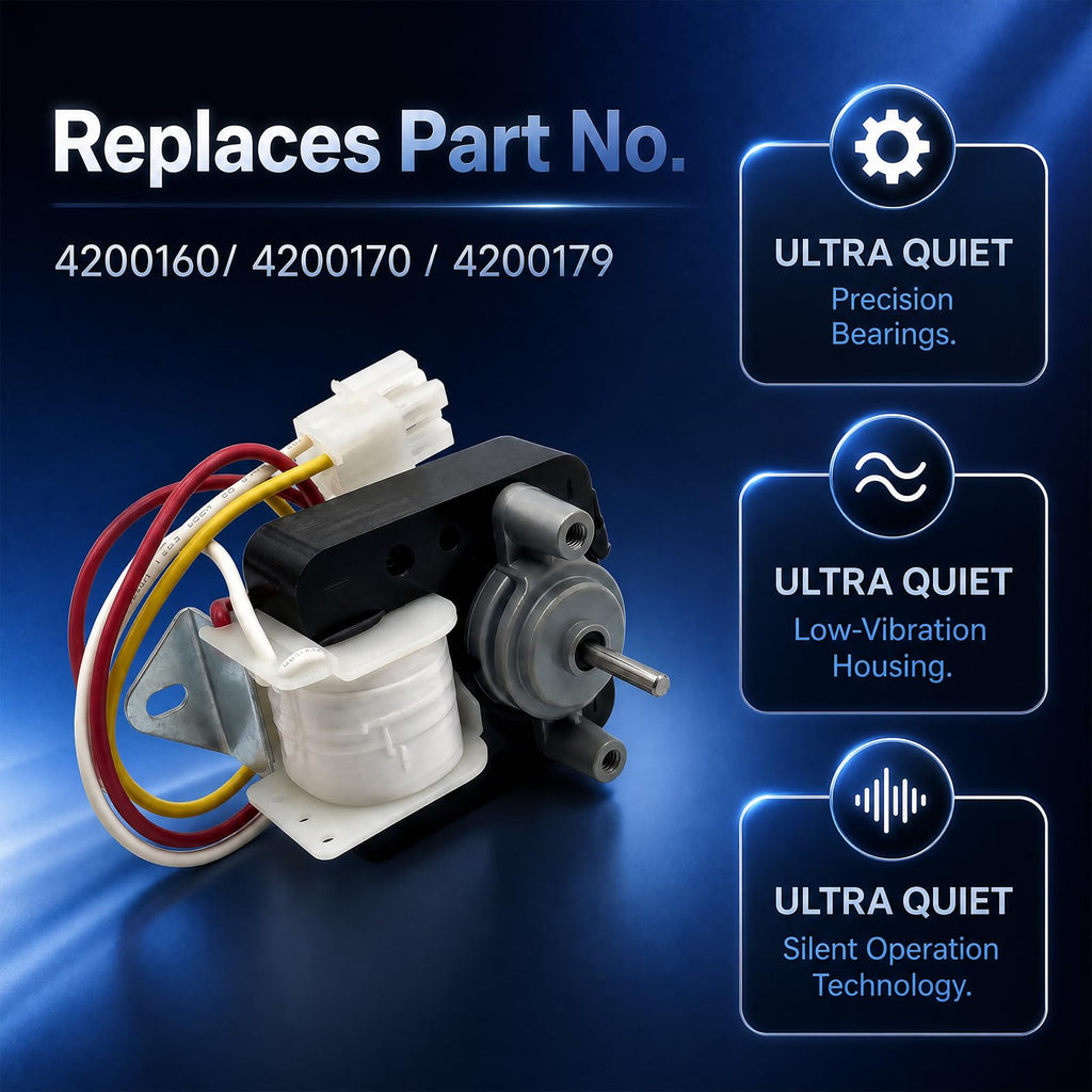 IPJCZ 4200160 Evaporator Fan Motor Assembly for Refrigerator