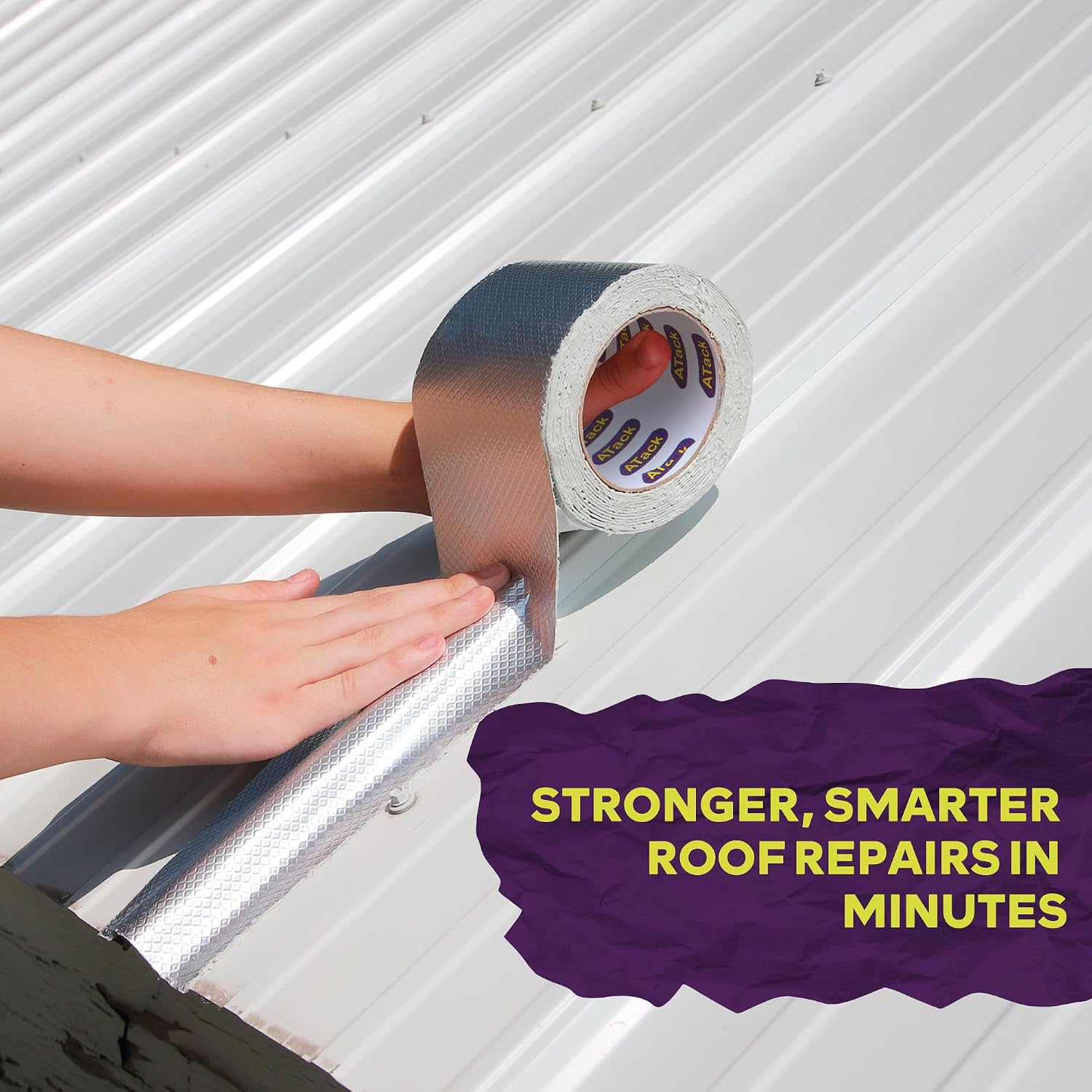 Aluminum Butyl Tape Waterproof Sealing Tape 4 Inch x 16 Feet Roof Sealant for Roof and Gutter Patch, RV Repair, Metal