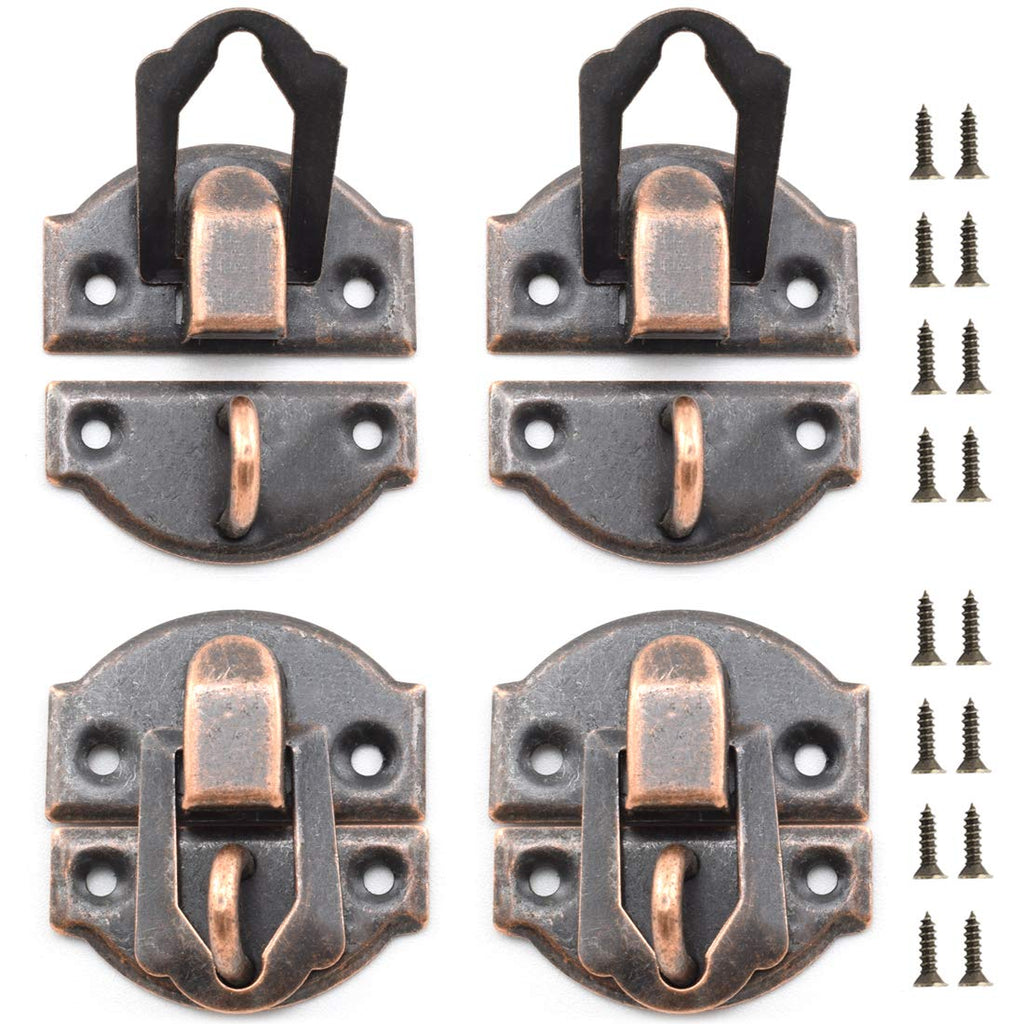 8-Pack Antique Decorative Hasp Retro Jewelry Box Latch