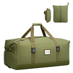 Foldable Large Duffle Bag for Travel with Shoes Compartment