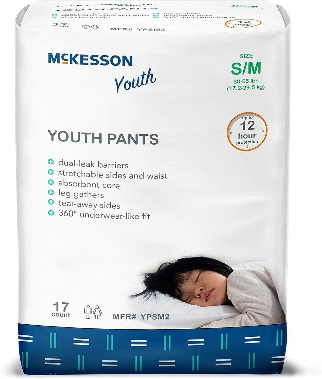 Youth Training Pants, S/M 38, Kid Design, 65 lb, 17 ct