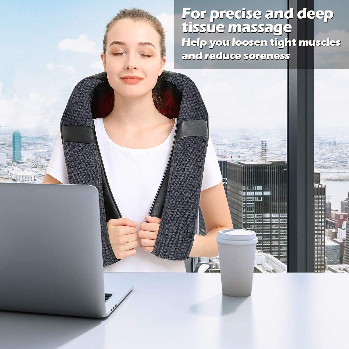 Fathers Day Dad Gifts for Husband Men, Neck Massager for Pain Relief Deep Tissue, Electric Shiatsu Shoulder & Back