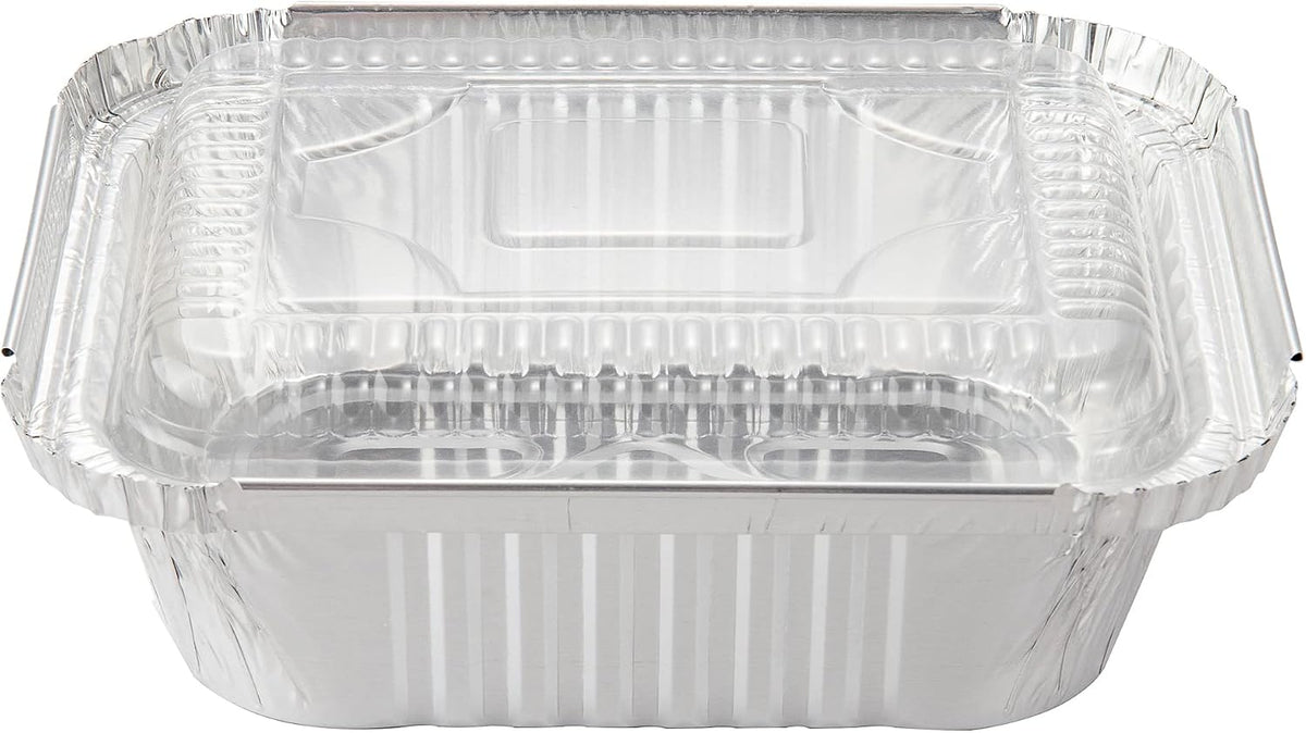 5.5" x 4.5"(100Pack) Disposable Takeout Pans with Clear Lids
