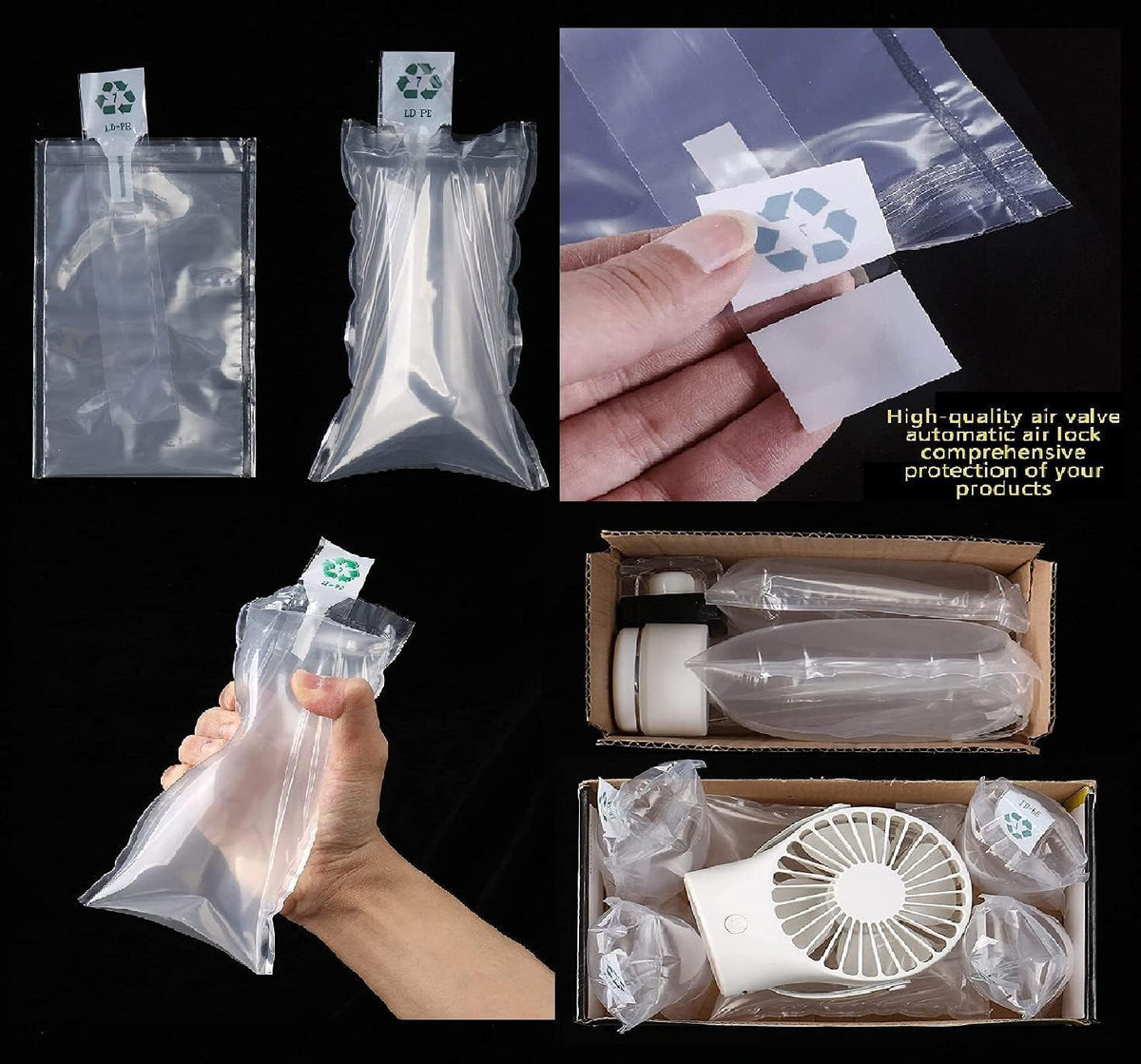 Packaging Air Bags,Clear Plastic Inflatable Air Packaging Protector Bag with Free Pump Cushion,Air Cushion Blocking