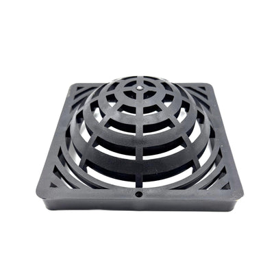 9-inch Outdoor Square Dome Atrium Grate Drain Cover 0903SDG / 09147G, Outdoor Drain Cover (1 Black)