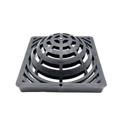 9-inch Outdoor Square Dome Atrium Grate Drain Cover 0903SDG / 09147G, Outdoor Drain Cover (1 Black)