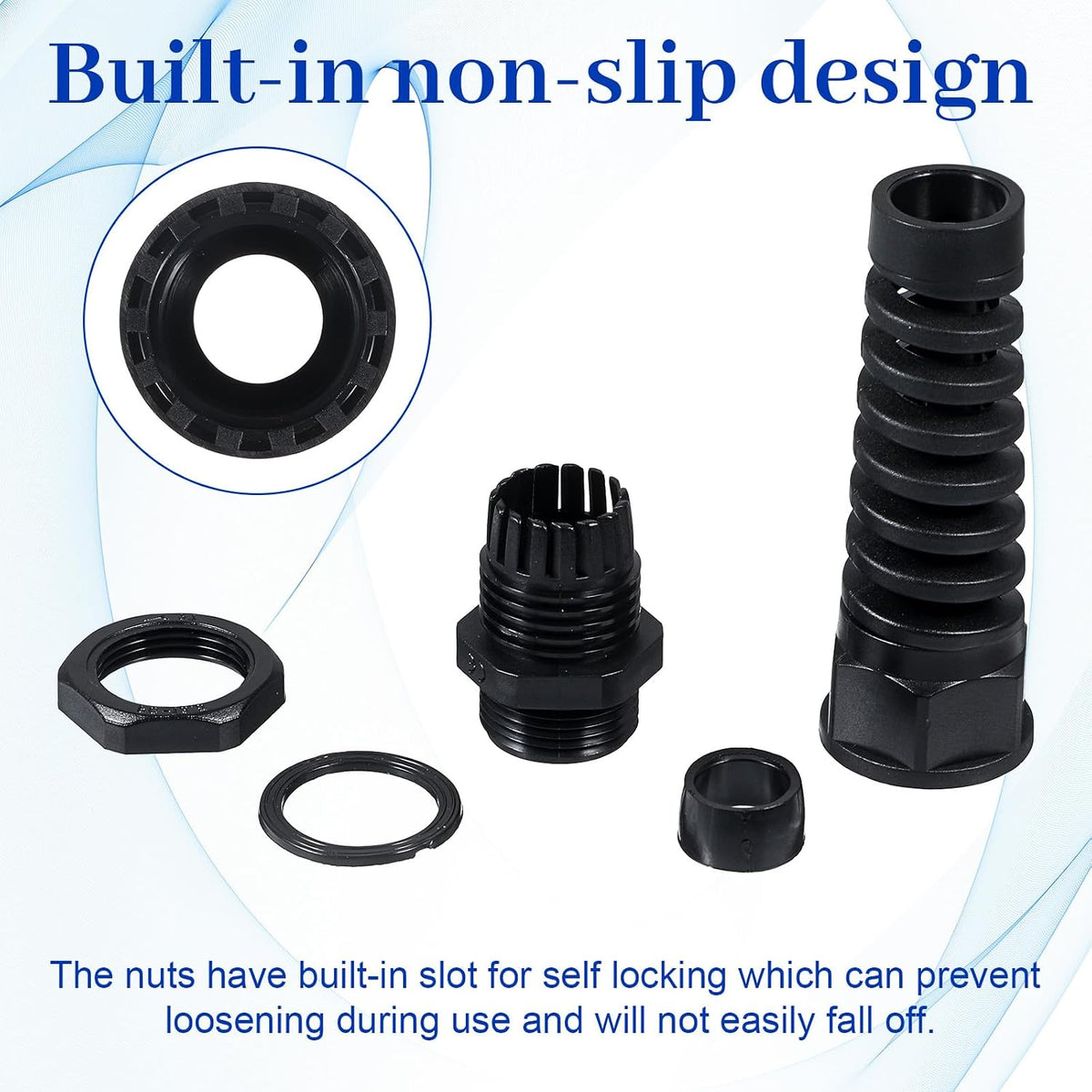 4-Pack NPT 1/2" Waterproof Cable Glands