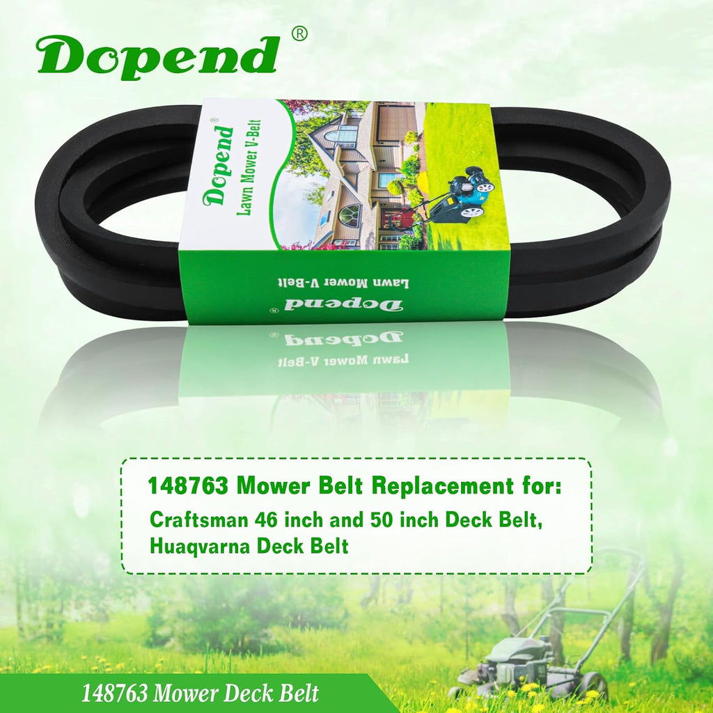 532148763 148763 Mower Deck Belt 5/8'' x 86'' for Craftsman, Husqvarna YTH180, YTH1746, GT200, GTH200, GTH225 Lawn Tractor Riding Mower, Replaces 148763 Craftsman Deck Belt 532148763, 531300769
