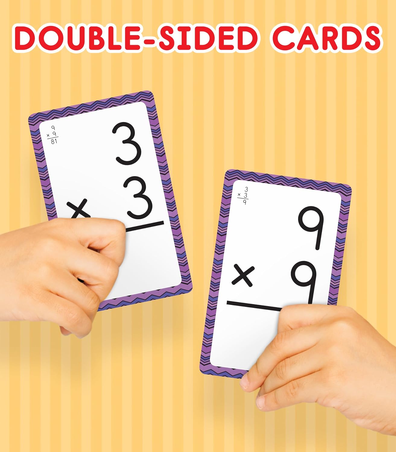 Carson Dellosa 3-Pack Math Flash Cards, Ages 8-12, Multiplication | Division, and Fractions, Math Games, Grade 3-5