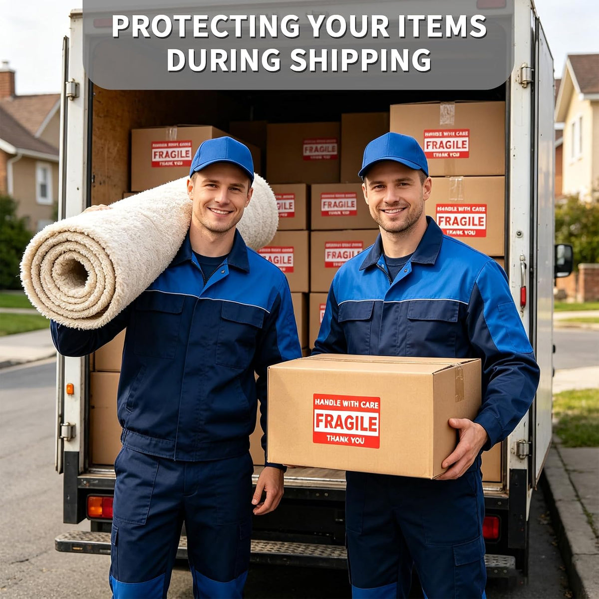 2'' x 3'' Fragile Stickers, 500 Labels/Roll, 4 Rolls