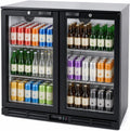 Hakka 7.3 Cu.Ft Back Bar Cooler - 2 Glass Doors Beverage Refrigerator