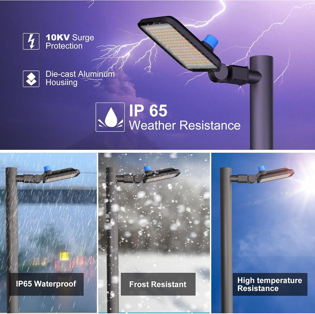 Lightdot 2Pack Parking Lot Light Outdoor 400W LED Pole Light with Photocell