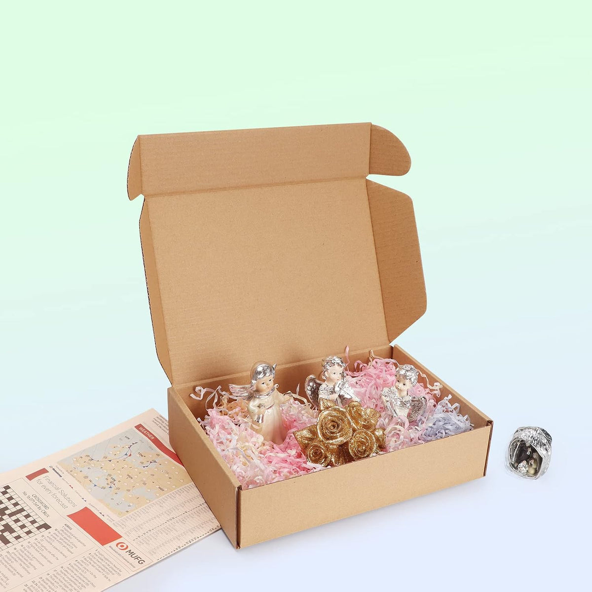 9x6x2 Inches Shipping Boxes Pack of 50, Small Corrugated Cardboard Box for Mailing Packing Literature Mailer