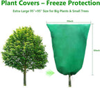 2 Pack 95"x95" Plant Covers with Zipper and Drawstring