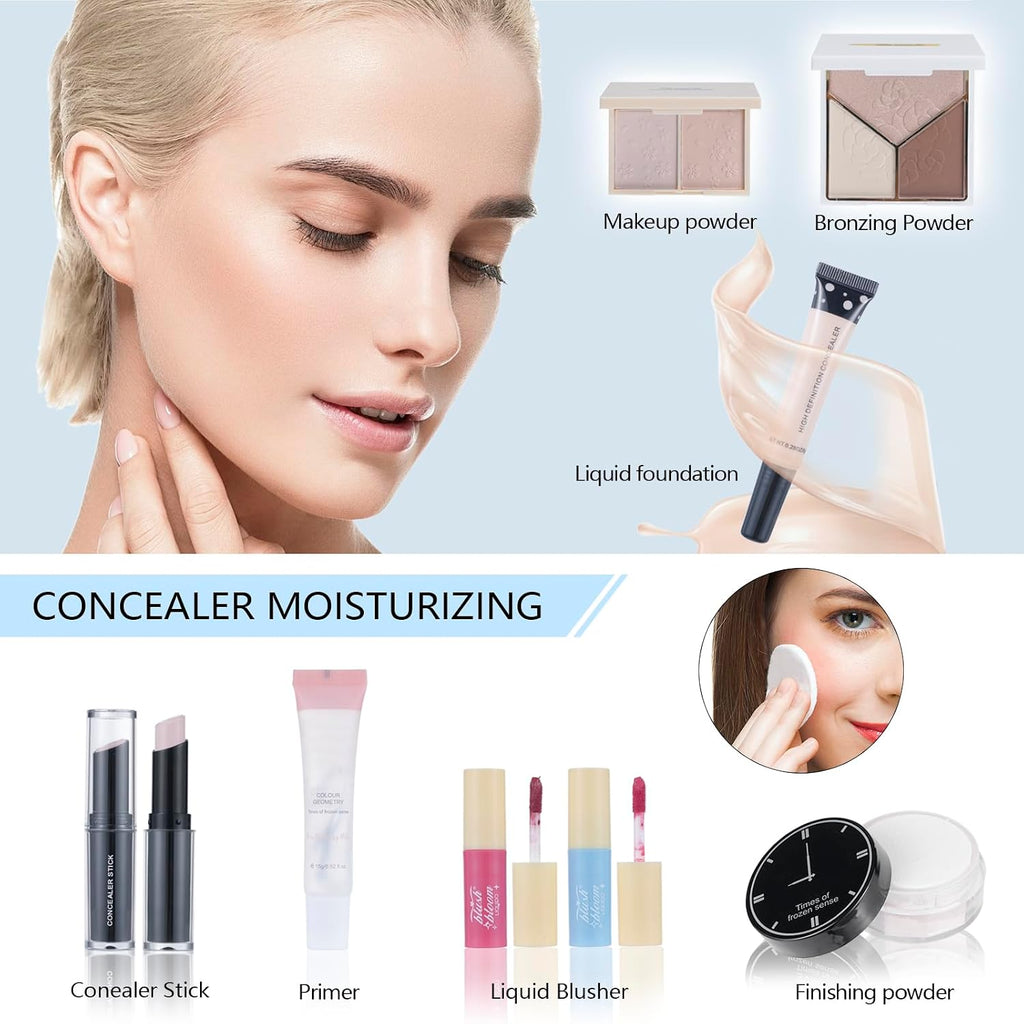 Makeup Kits For Girls Teens, Makeup Gift Set For Women with Eyeshadow Palettes, Brushes, Lip Gloss, Travel Make up