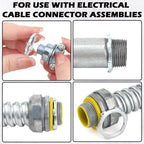 Yaocom 50 Pcs Electrical Conduit Lock Nut Rigid Lock Nut, 2 Inch