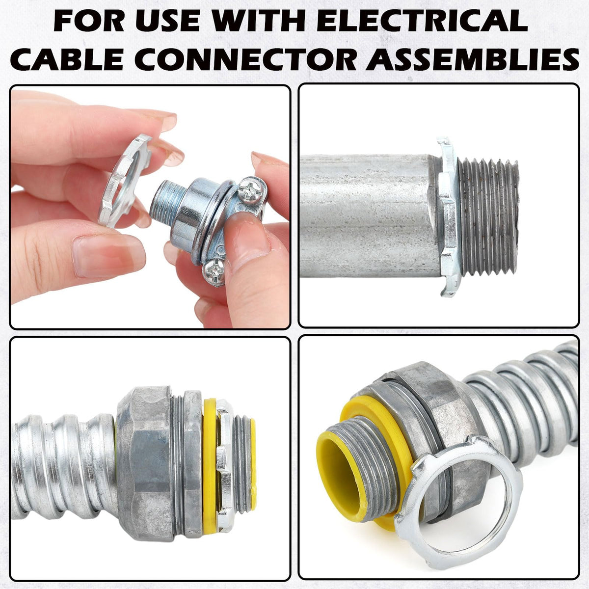 Yaocom 50 Pcs Electrical Conduit Lock Nut Rigid Lock Nut, 2 Inch