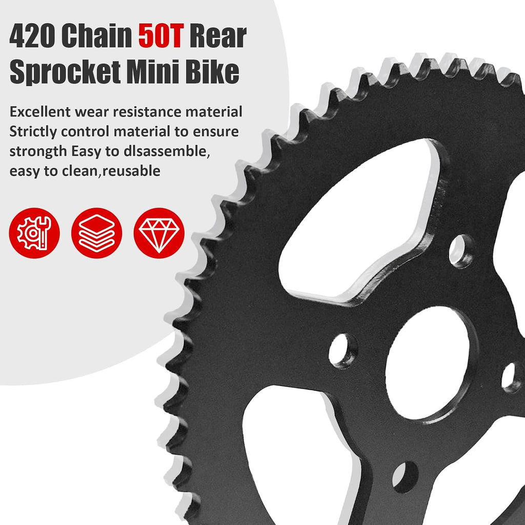 40/41/420 Chain 50T 40mm Rear Drive Sprocket