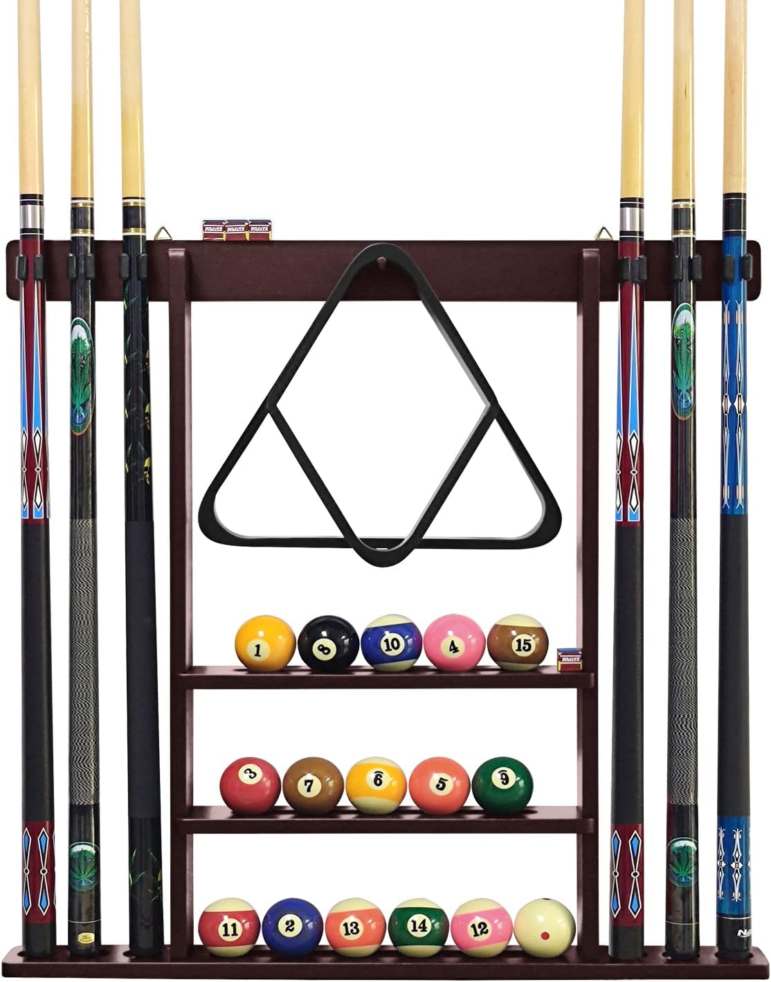 Pool Stick Holder Cue Stick Holder Wall Mount Billiard Cue Racks Holds Billiards Accessories for Billiard Room,Bar