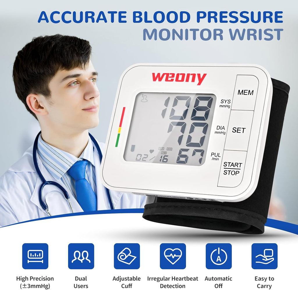 Wrist Blood Pressure Monitor,Blood Pressure Monitor for Home Use