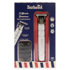 Stainless-Steel Rechargeable Zero-Gapped T-Blade Trimmer, Hanging Blade, 4 Guide Combs