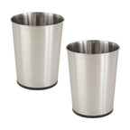 5 Liter Small Wastebasket | 2 Pack | Round Open Top | Trash Can | Bathroom | Bedroom | Kitchen | Office | Dorm |