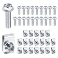 PATIKIL 20Set M8 Body Bolts & U-Nuts Kit Bumper Splash Shield Clips Silver